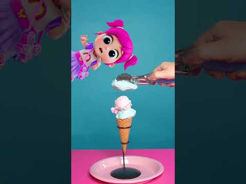 NICE CREAM Tower! 🗼 Little Angel #craft Tutorials #kids #shorts