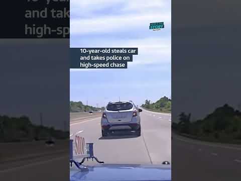 10-year-old steals car and takes police on high-speed chase #itvnews