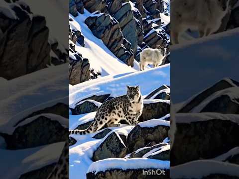 설표와 산양의 catch me if you can #snowleopard #mountaingoat