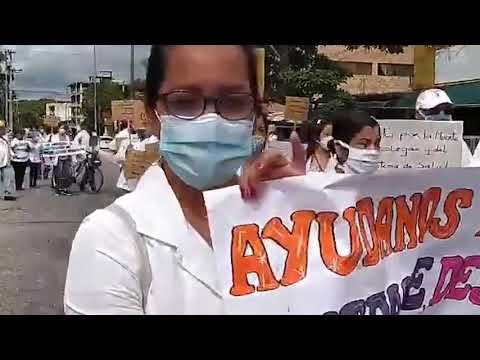 Carabobo | Médicos protestan en Bejuma en rechazo a condiciones con las que enfrentan el COVID-19