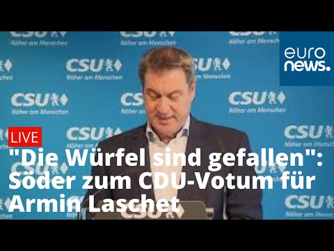 LIVE: Statement von Markus Söder zum CDU-Votum für Armin Laschet