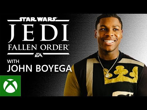 John Boyega's first time playing STAR WARS Jedi: Fallen Order