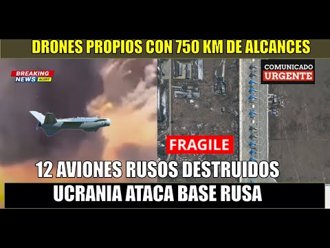 Ucrania reservo drones propios para atacar BASE militar RUSA en Rostov 12 aviones SU 34 impactados