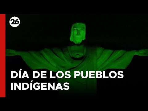 Brasil conmemoró el Día de los Pueblos Indígenas con el Cristo Redentor iluminado de verde
