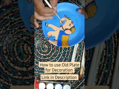 How to use old plate for Decoration | #diycrafts #shorts @hangoutswithmou