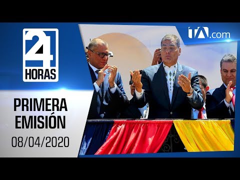 Noticias Ecuador: Noticiero 24 Horas 08/04/2020 (Primera Emisión)
