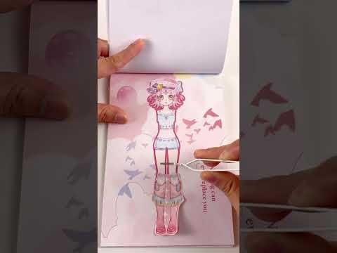 Anime Decorating Dress Up Sticker BooK ASMR
