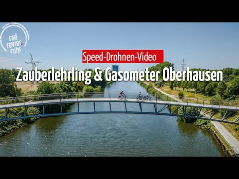 Radfahren im Ruhrgebiet | Speed-Drohnen-Flug | Zauberlehrling & Gasometer Oberhausen