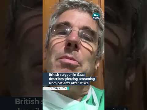 A UK surgeon in Khan Younis describes the ‘unsettling’ moment a family came into hospital #itvnews