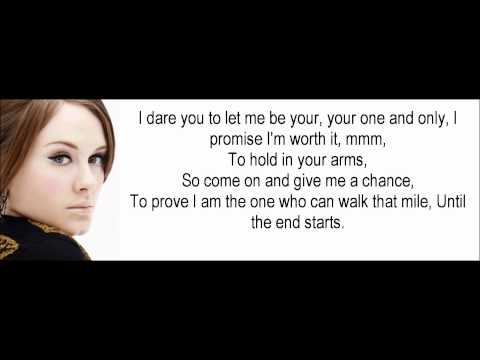 Adele One and Only Lyrics (Hd 1080p)