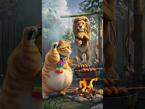 لماذا وجد القط البرتقالي نفسه في قبضة الشرطة؟ #cartoon  #animals #funny #orangecat