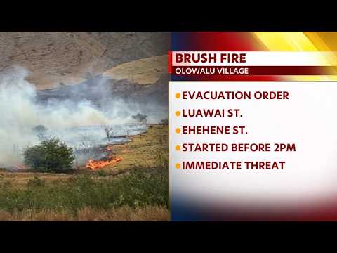 Evacuation order issued for Olowalu Village in West Maui due to brush fire