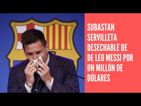 Subastan una servilleta desechable de Leo Messi por 1 millón de dólares