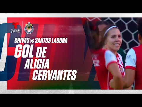Goal Alicia Cervantes - Chivas Femenil vs Santos 2-0 | Telemundo Deportes