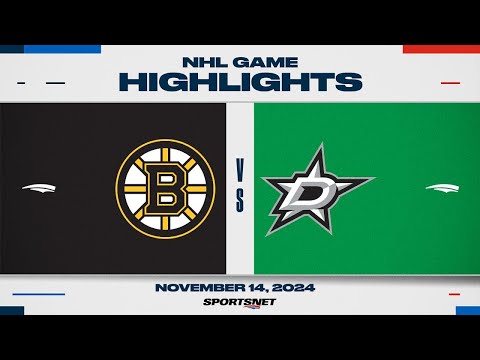 NHL Highlights | Bruins vs. Stars - November 14, 2024