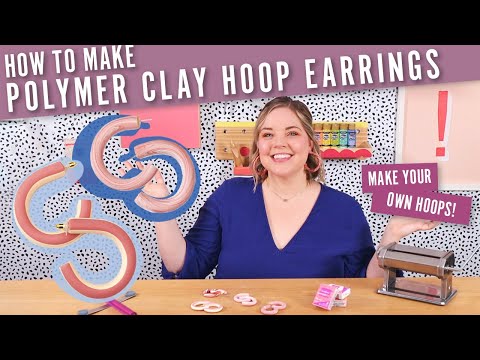 How to Make Clay Hoop Earrings with Oven Bake Clay