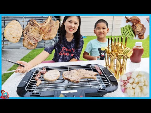 น้องบีม-|-ย่างสเต็กกับหมูแดดเด น้องบีม-|-ย่างสเต็กกับหมูแดดเด