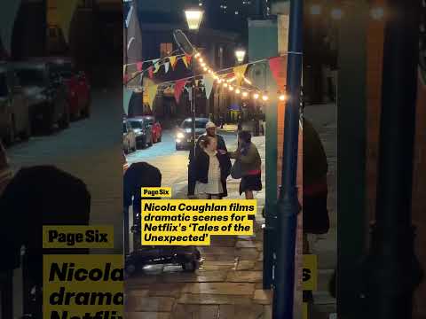 Nicola Coughlan films dramatic scenes for Netflix's "Tales of the Unexpected" #shorts