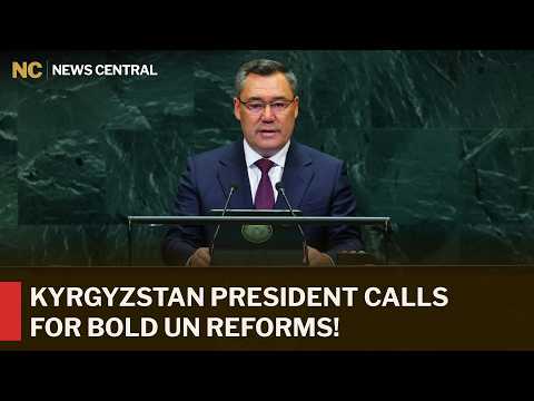FULL: Kyrgyzstan President Praises Trump, Warns Climate Change &amp; Presents UN Reforms | AC1Z