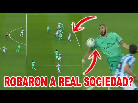 EL ROBO DEL AÑO FALLO EL VAR GOL ANULADO MANO DE BENZEMA REAL SOCIEDAD VS REAL MADRID 1-2