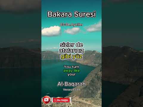 Bakara Suresi Meali 83-84.Ayetler l Al-Baqarah Verses 83-84