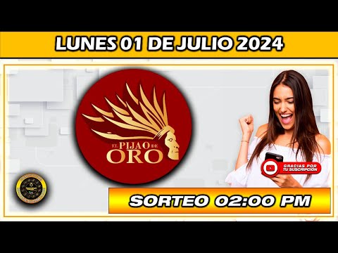 Resultado PIJAO DE ORO del LUNES 01 DE JULIO del 2024 #chance #pijaodeoro