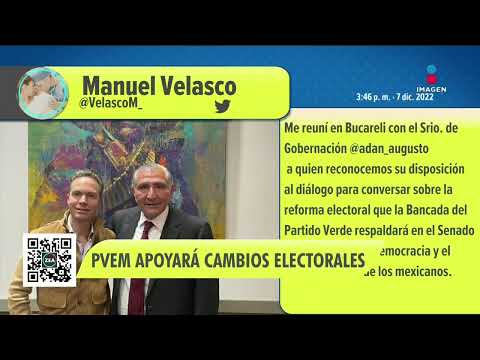 Manuel Velasco y Adán Augusto se reúnen para platicar sobre la reforma electoral | Francisco Zea