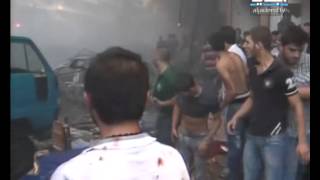 مشاهد من موقع انفجار الرويس في الضاحية الجنوبية ببيروت