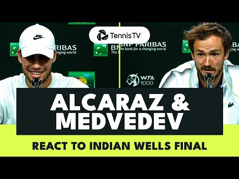 Carlos Alcaraz & Daniil Medvedev React To Indian Wells 2023 Final 🗣️