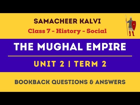 The Mughal Empire Exercises & Questions | Unit 2  | Class 7 | History | Social | Samacheer Kalvi