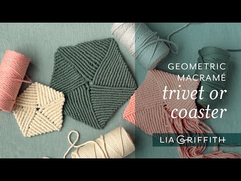 DIY Geometric Macramé Trivet or Coaster
