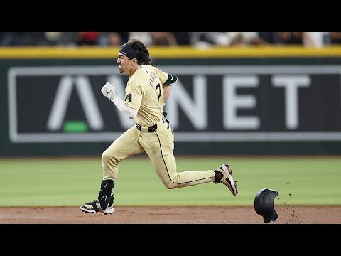 Corbin Carroll TURNS ON THE JETS for an EPIC inside-the-park home run!