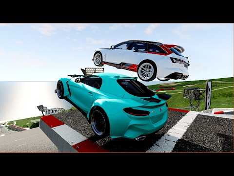 Bmw VS Audi High Jump Race Challenge #1 - Beamng Drive