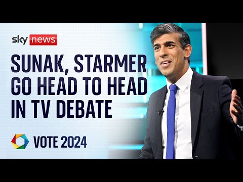 Sunak and Starmer face off in first TV leaders' debate of the election