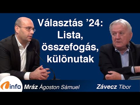 Választás 2024: Lista, összefogás, különutak. Mráz Ágoston, Závecz Tibor, Inforádió, Aréna