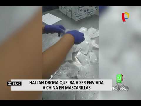 Policía peruana halla droga en mascarillas que iban a ser enviadas a China