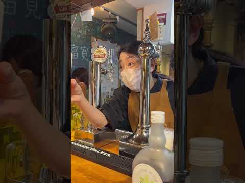 【麦酒大学】ビアマイスター清水の2度注ぎの動画 #麦酒大学 #ビアマイスター清水 #2度注ぎ