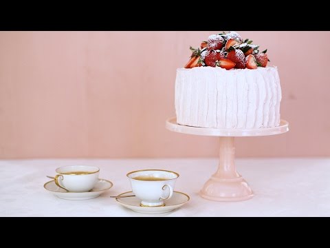 Sponge Cake with Strawberry-Meringue Buttercream- Sweet Talk with Lindsay Strand