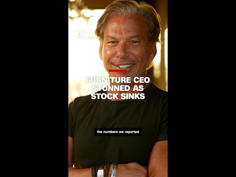 Furniture CEO: 'Oh sh*t' as stock plummets more than 40%