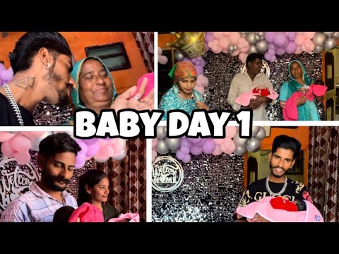 Dekho aaj Baby da day 1 👶🏻❤️|| assi chalaye patake 😂🥳||Teh dekho ghar kon aya || watch full vlog
