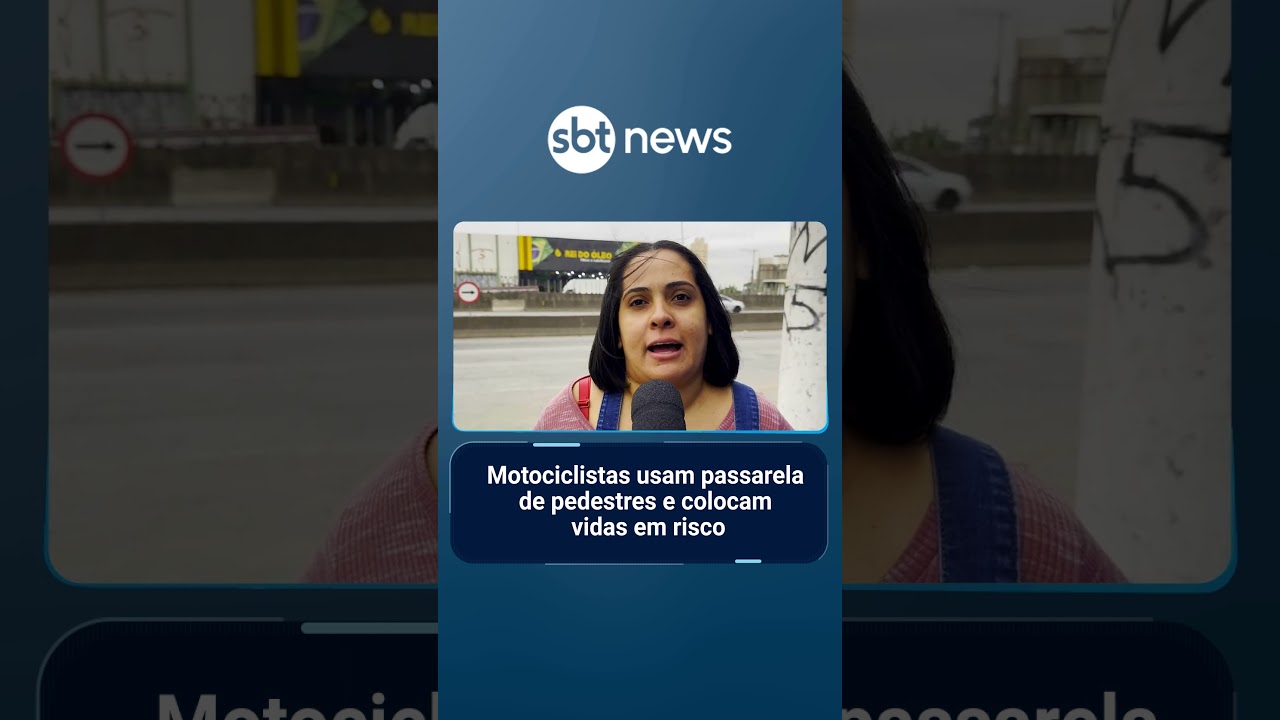 SP Motociclistas usam passarela de pedestres e colocam vidas em risco | SBTManhã