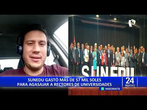 Sunedu: entidad gastó más de S/57 mil para agasajar a rectores de universidades