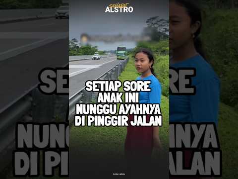 Setiap sore anak ini menunggu ayahnya di pinggir jalan, sambil bawakan bekal makanan.