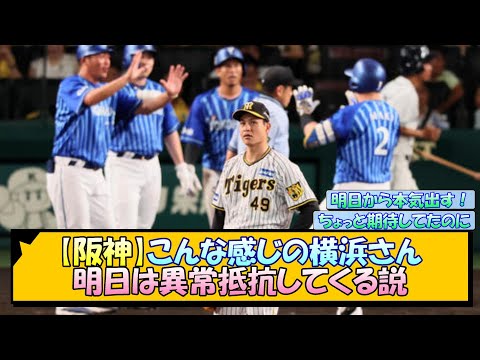 【阪神】こんな感じの横浜さん、明日は異常抵抗してくる説【なんJ/2ch/5ch/ネット 反応 まとめ/阪神タイガース/岡田監督】