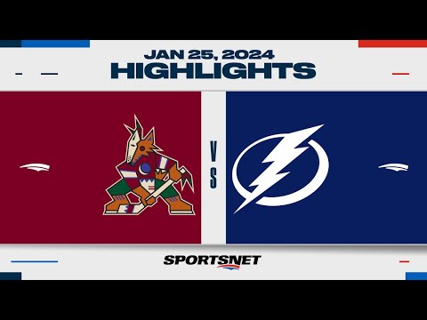 NHL Highlights | Coyotes vs. Lightning - January 25, 2024