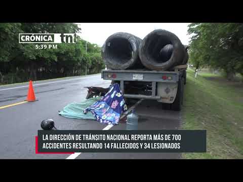 Más de 700 accidentes de tránsito en 1er semana de diciembre en Nicaragua