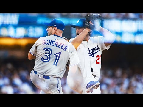 2 LEGENDS ... 6,470 STRIKEOUTS!  Max Scherzer vs. Clayton Kershaw faced off in Los Angeles!