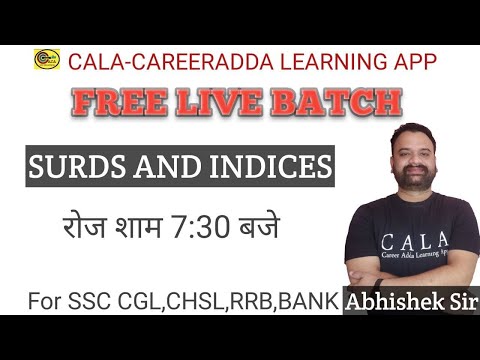 MATHS BY ABHISHEK SIR || SURDS AND INDICES 6