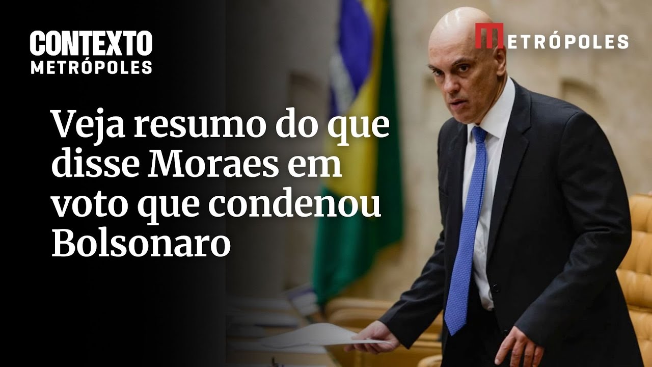 Veja resumo do que disse Moraes em voto que condenou Bolsonaro