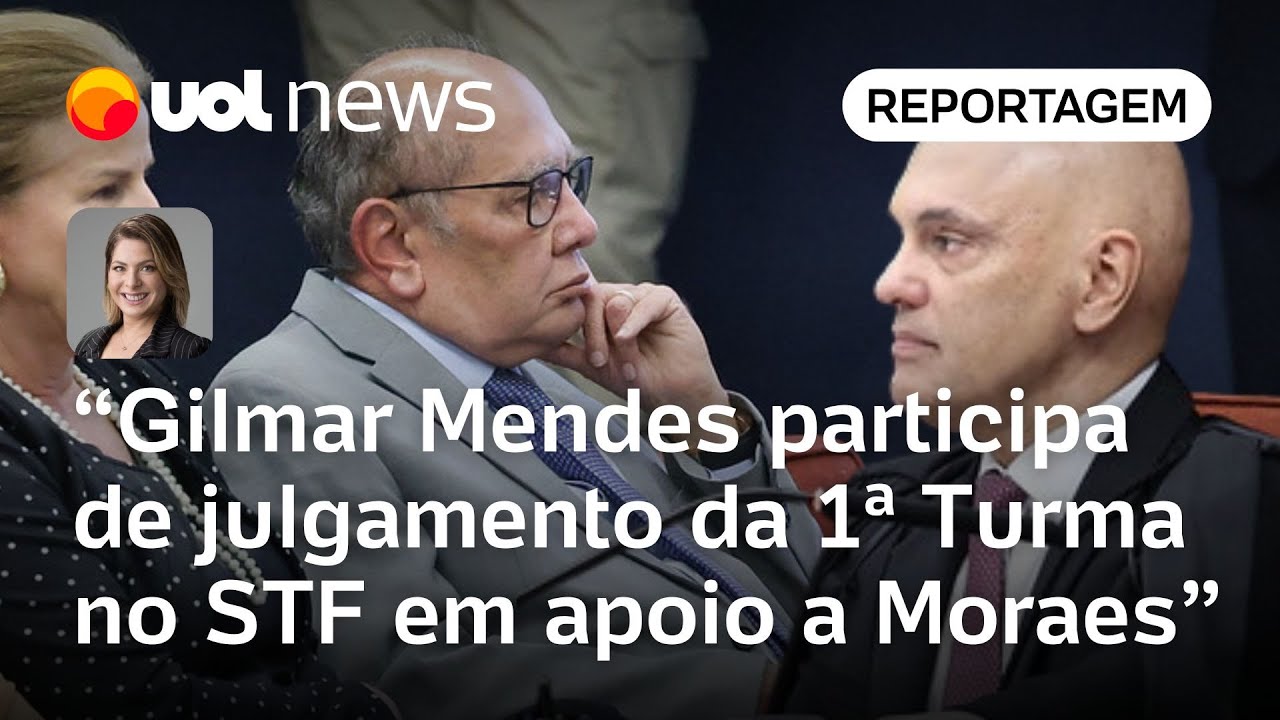 Gilmar Mendes achou importante ir a julgamento de Bolsonaro em solidariedade a Moraes | Daniela Lima